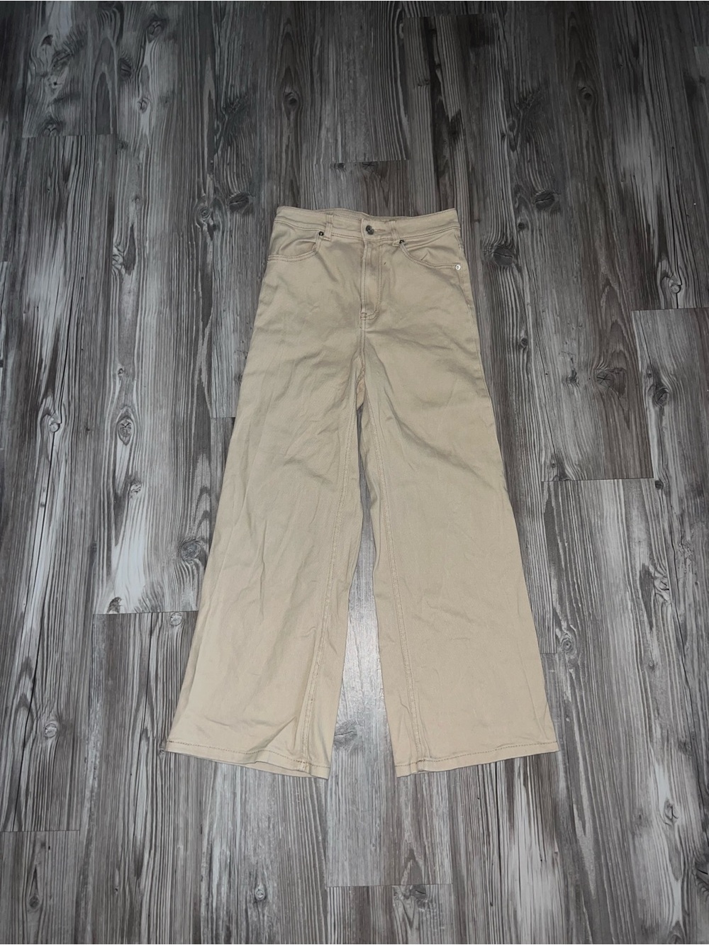 H&M Beige Wide-Leg Pants